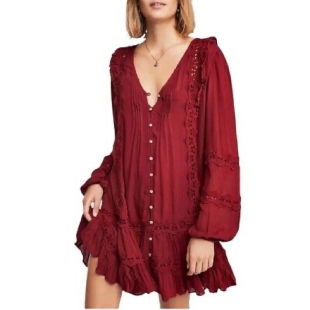 Free People Snow Angel Mini Dress